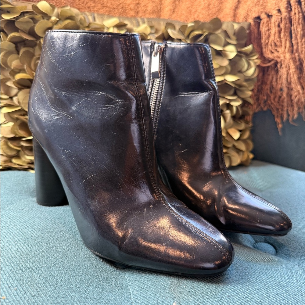 Zara Midnight Blue Heeled Booties